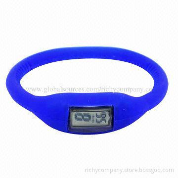 Silicone watch with slim wristband
